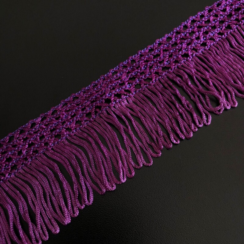 Franja Macramê - Roxa - 5 cm 